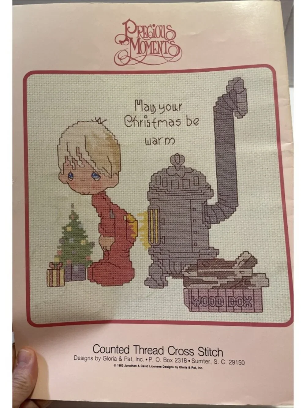 Precious Moments Cross Stitch Booklet PM-4 Peace on Earth Gloria & Pat 1983 VGUC